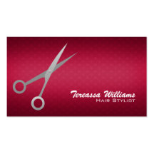 Cartes de visite de ciseaux cartes de visite professionnelles