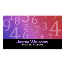 Cartes de visite de cours particuliers de maths carte de visite
