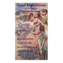 Cartes de visite de DANSE ou de BALLET Cartes De Visite Professionnelles