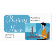 Cartes de visite de diva de technicien cartes de visite professionnelles