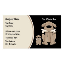 Cartes de visite de formation de chien cartes de visite personnelles