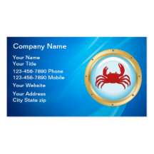 Cartes de visite de fruits de mer cartes de visite personnelles