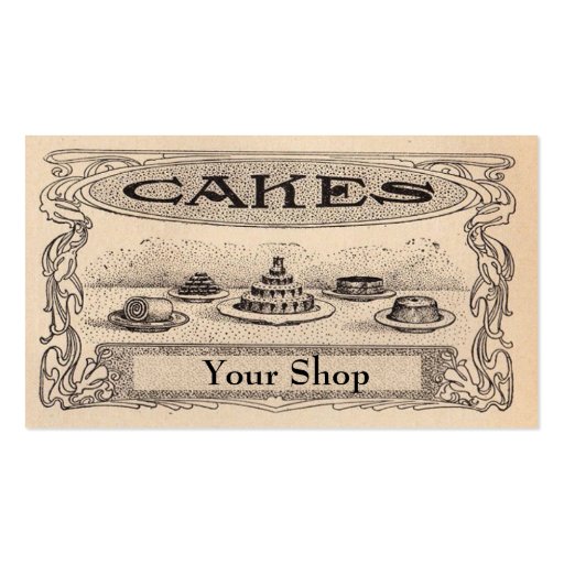cartes de visite de gâteau modèles de cartes de visite