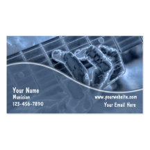 Cartes de visite de guitare modèle de carte de visite