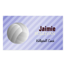 Cartes de visite de joueur de volleyball cartes de visite professionnelles