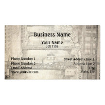 Cartes de visite de la rivière Chicago Cartes De Visite Professionnelles