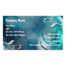 Cartes de visite de massage modèle de carte de visite