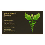 Cartes de visite de médecine douce de caducée cartes de visite personnelles