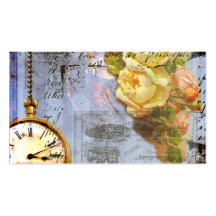 Cartes de visite de montre de roses de Steampunk n Modèle De Carte De Visite