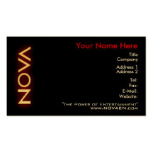 Cartes de visite de NOVA Modèle De Carte De Visite
