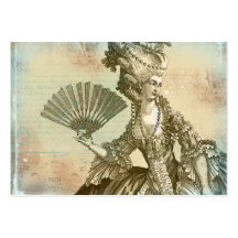 Cartes de visite de parchemin de Marie Antoinette Cartes De Visite Personnelles