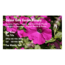 Cartes de visite de pépinière de jardin carte de visite