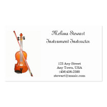 Cartes de visite de professeur de musique de violo cartes de visite