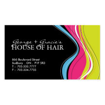 Cartes de visite de salon de coiffure cartes de visite personnelles