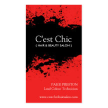 Cartes de visite de salon de coiffure modèles de cartes de visite