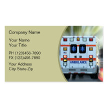 Cartes de visite de secours médical cartes de visite personnelles