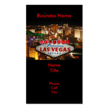 Cartes de visite de signe de Las Vegas Modèle De Carte De Visite