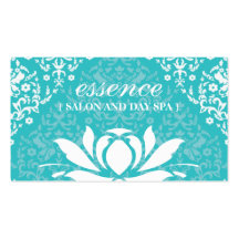 Cartes de visite de spa de jour de Lotus de damass Cartes De Visite Personnelles