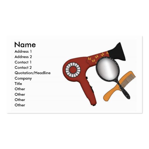 Cartes de visite de styliste en coiffure/salon cartes de visite personnelles