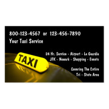 Cartes de visite de taxi carte de visite