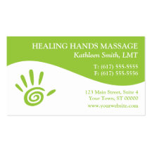Cartes de visite de thérapie de massage modèles de cartes de visite