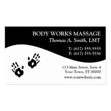 Cartes de visite de thérapie de massage modèles de cartes de visite