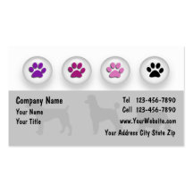Cartes de visite de toilettage de chien cartes de visite professionnelles