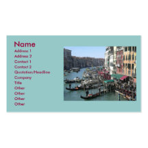 Cartes de visite de Venise Italie Modèles De Cartes De Visite