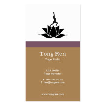Cartes de visite de yoga modèles de cartes de visite