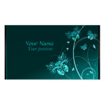 Cartes de visite d'Elegants de turquoise Cartes De Visite Personnelles