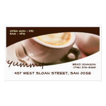 Cartes de visite délicieux de café cartes de visite professionnelles