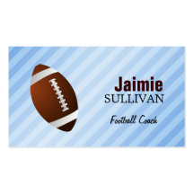 Cartes de visite d'entraîneur de football américai modèles de cartes de visite