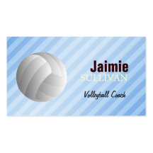 Cartes de visite d'entraîneur de volleyball cartes de visite personnelles