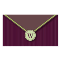 Cartes de visite d'enveloppe de monogramme d'auber modèles de cartes de visite