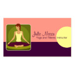 Cartes de visite d'instructeur de yoga modèles de cartes de visite