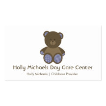 Cartes de visite d'ours de garde/babysitter carte de visite