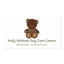 Cartes de visite d'ours de garde/babysitter cartes de visite personnelles