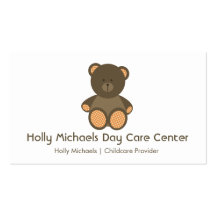 Cartes de visite d'ours de garde/babysitter carte de visite