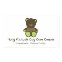 Cartes de visite d'ours de garde/babysitter modèles de cartes de visite