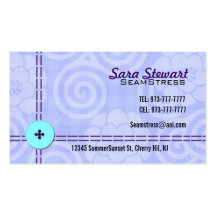 Cartes de visite d'ouvrière couturière cartes de visite personnelles