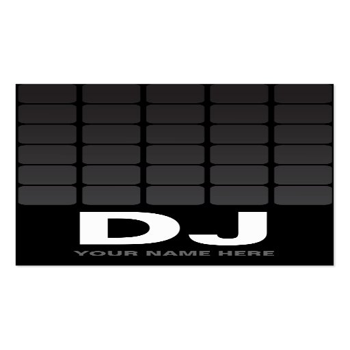 Cartes de visite du DJ de gradient de techno Modèle De Carte De Visite
