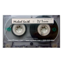 Cartes de visite du DJ d'enregistreur à cassettes Carte De Visite