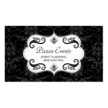 Cartes de visite élégants de damassé et de remous cartes de visite professionnelles