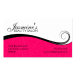Cartes de visite élégants de fuchsia de salon de r cartes de visite personnelles