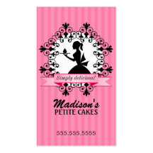 Cartes de visite élégants de petit gâteau cartes de visite professionnelles