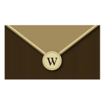 Cartes de visite élégants d'enveloppe de monogramm cartes de visite professionnelles