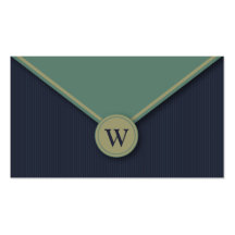 Cartes de visite élégants d'enveloppe de monogramm modèle de carte de visite