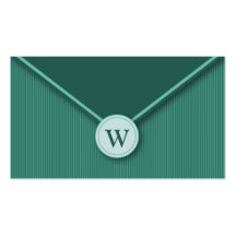 Cartes de visite élégants d'enveloppe de monogramm cartes de visite professionnelles