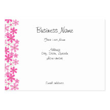 Cartes de visite floraux roses de bord cartes de visite personnelles