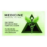Cartes de visite médicaux de symbole de caducée modèles de cartes de visite